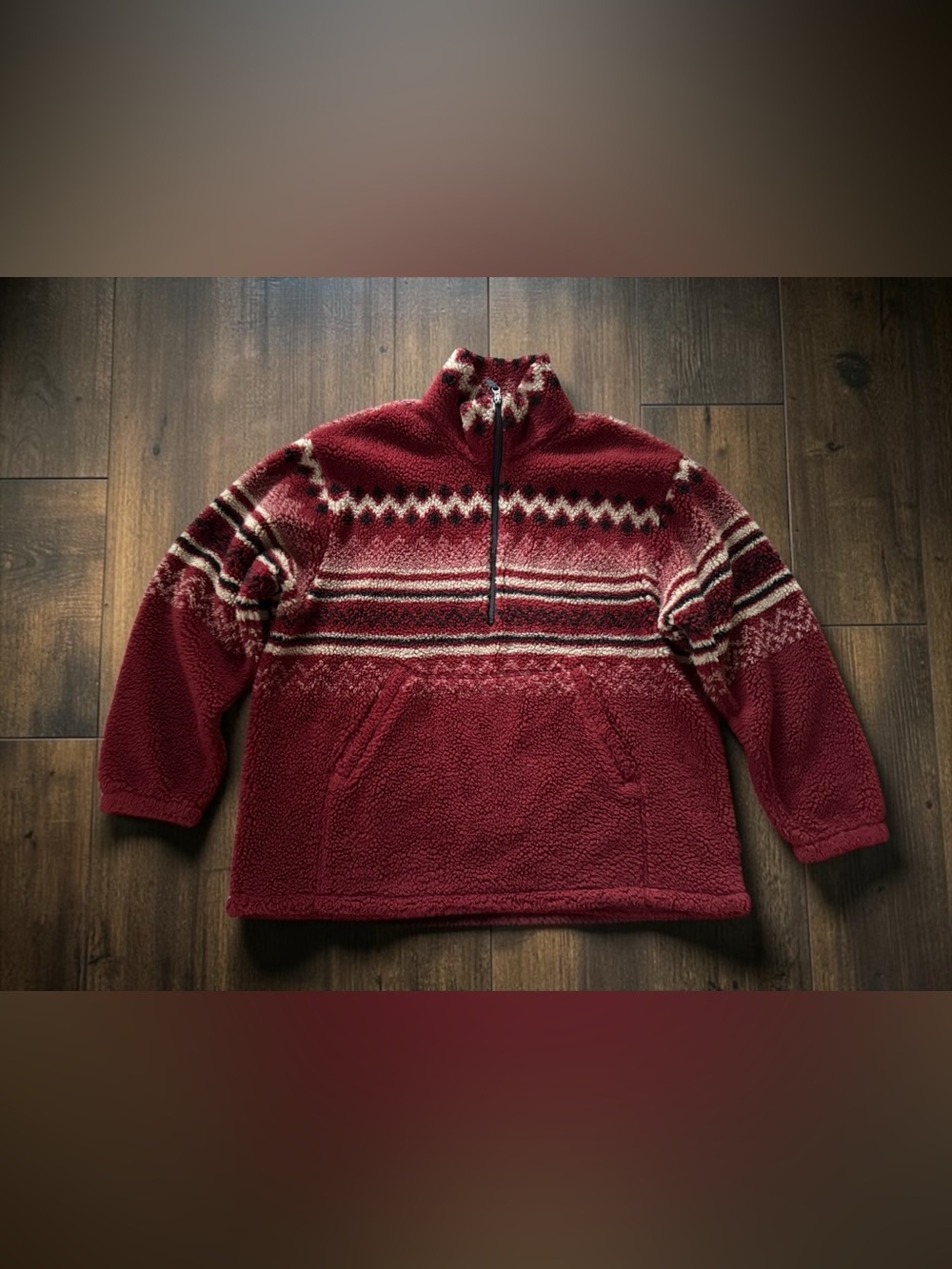 Vintage Woolrich Men’s XL Fleece Half Zip Pullover Made USA Mountain Hiking